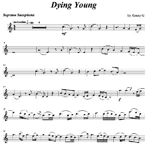 萨克斯谱 | dying young