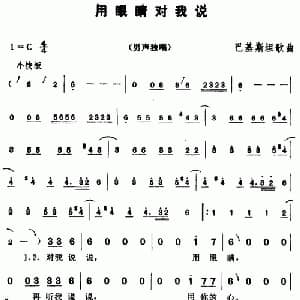 用眼睛对我说 巴基斯坦 _外国歌谱