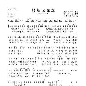 只是太在意_歌曲简谱_词曲:林乔 宁桓宇 宁桓宇