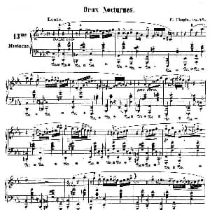 Deux Nocturnes Op.48 钢琴谱 肖邦 chopin