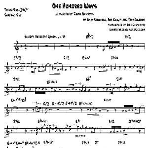 萨克斯谱 | One Hundred Ways 高音萨克斯
