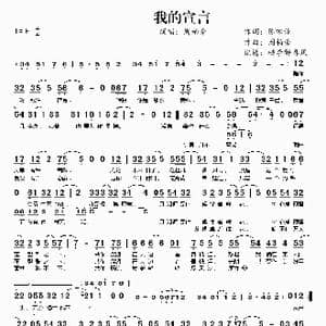 我的宣言_歌谱投稿_词曲:陈咏谦 周柏豪
