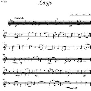 小提琴谱 | Largo G.Handel