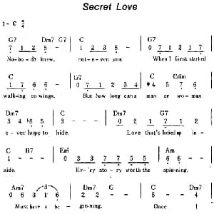 Secret Love 美国 _外国歌谱