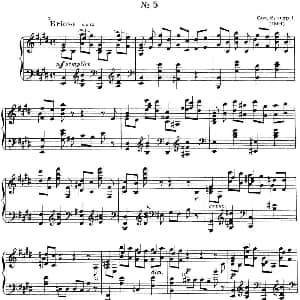 斯克里亚宾 钢琴练习曲 Op.8 No.5 Alexander Scriabin Etudes 钢琴谱 斯克里亚宾
