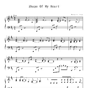 Shape Of My Heart 钢琴谱