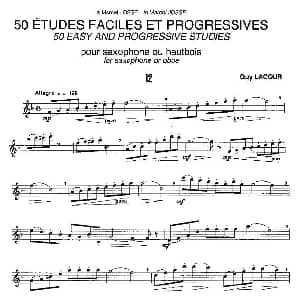 萨克斯谱 | Guy Lacour 50 首萨克斯练习曲之12 Guy Lacour