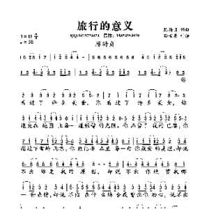 旅行的意义_歌曲简谱_词曲:陈绮贞 陈绮贞