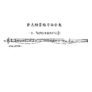 萨克斯谱 | 练习曲合集 13 降A音指法练习