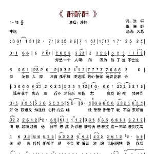 醉醉醉_歌曲简谱_词曲:浩轩 浩轩