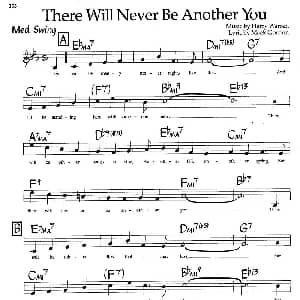 There Will Never Be Another You 钢琴谱