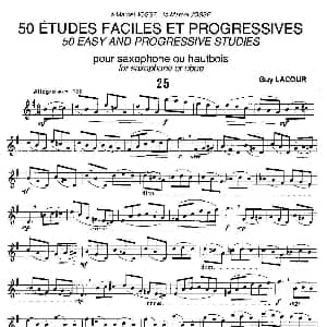 萨克斯谱 | Guy Lacour 50 首萨克斯练习曲之25 Guy Lacour