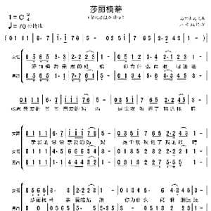 莎丽楠蒂_歌曲简谱_词曲:林开瑞译词 马里古岛民歌
