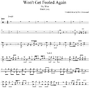 Who Won't get fooled again 爵士鼓谱