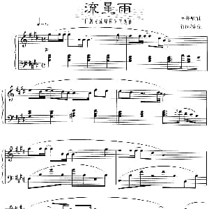 流星雨 钢琴谱 平井坚