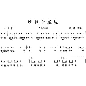 沙拉士碰达 荷兰 _外国歌谱_词曲: 漠斌译配