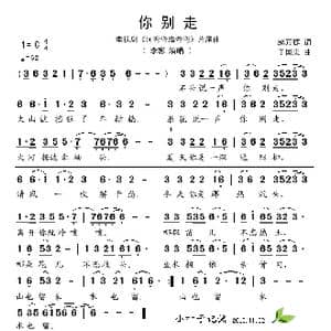 你别走_歌谱投稿_词曲:赵万捷 于国忠