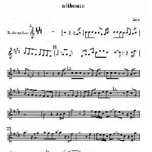 萨克斯谱 | without you