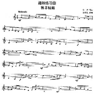 趣味练习曲 牧羊姑娘 金砂