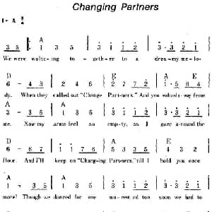 Changing Partners 美国 _外国歌谱