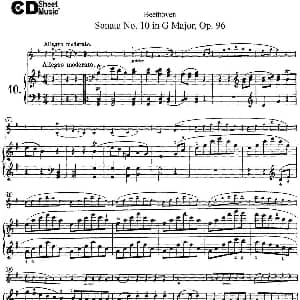 小提琴谱 | Violin Sonata No.10 in G Major Op.96 小提琴 钢琴伴奏