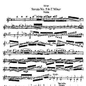 小提琴谱 | Sonata No.5 in E Minor