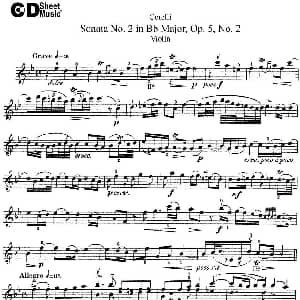 小提琴谱 | Sonata No.2 in Bb MajorOp.5 No.2