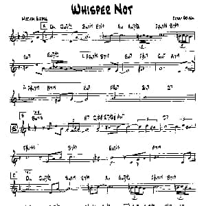 WHISPER NOT 降B爵士乐谱
