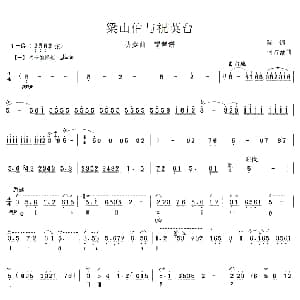 琵琶谱 | 梁山伯与祝英台 琵琶协奏曲 何占豪 陈钢