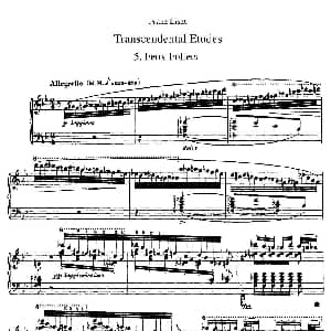 12首超级技巧练习曲 Feux Follets 钢琴谱 李斯特