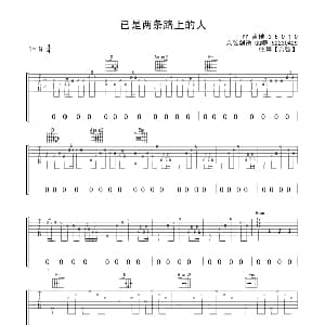 已是两条路上的人 吉他谱