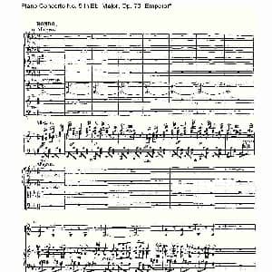 Eb大调钢琴第五协奏曲 Op.73 皇帝 第三乐章 钢琴谱