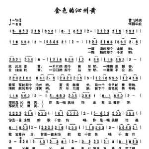 金色的沁州黄_民歌简谱_词曲:曹飞鸿 何丽华