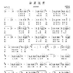 油菜花开_民歌简谱_词曲:金鸿为 丁煜伦