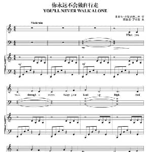你永远不会独自行走_外国歌谱