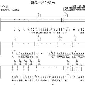 我是一只小小鸟_歌曲简谱_词曲:赵传 赵传