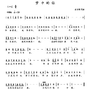 梦中的你_美声唱法乐谱_词曲:范春健 范春健