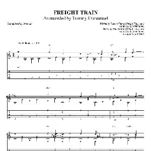 tommy emmanuel freight train 吉他谱 tommy emmanuel