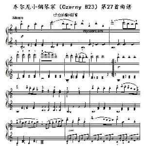 车尔尼 小钢琴家 钢琴谱