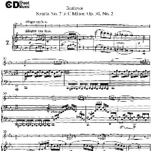 小提琴谱 | Violin Sonata No.7 in C Minor Op.30 No.2 小提琴 钢琴伴奏