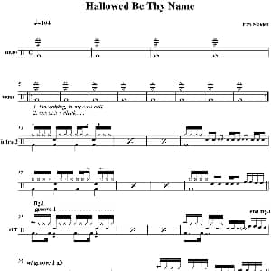 Iron Maiden Hallowed be thy name 爵士鼓谱