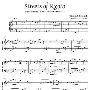 Streets Of Kyoto 京都小道 钢琴谱 城之内 美莎