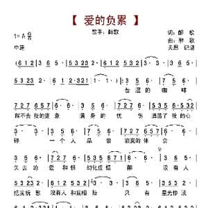 爱的负累_歌曲简谱_词曲:醉歌 醉歌