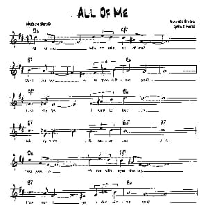 ALL OF ME 降B爵士乐谱