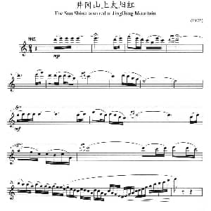 长笛曲谱 | 井冈山上太阳红 方定昊编曲