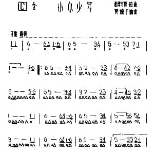 口琴谱 | 小小少年 德国电影 英俊少年 插曲 黄毓千 改编