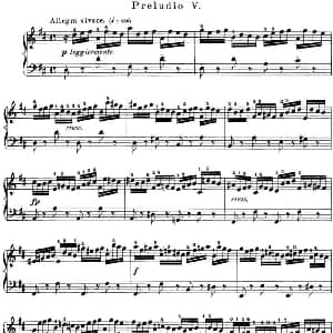 巴赫 平均律钢琴曲集 第一卷 之前奏曲 钢琴谱 巴赫