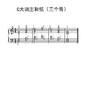 C大调主和弦 钢琴谱