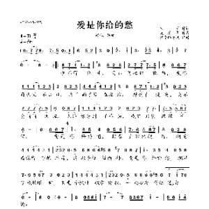 爱是你给的愁_歌曲简谱_词曲:欣兰 吴清华