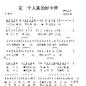 爱一个人真的很辛苦_歌谱投稿_词曲:高明军 张延道